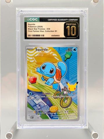 Pokémon Graded card - Squirtle - First Partner Black Star, Nieuw