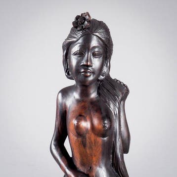 badende Balinese vrouw - 49 cm - Bali Indonesië (Zonder, Antiek en Kunst