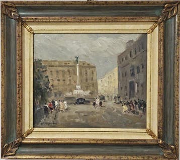 Francesco Di Marino (1892-1954) - Piazza dei Martiri a, Antiek en Kunst