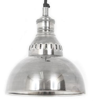 hanglampen Messing Hanglamp Dakota Antiek Zilver, Verzenden, Nieuw