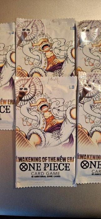 Bandai - 6 Booster pack - One Piece - Awakening of the new, Nieuw