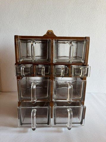 Von Poncet - Kruidendoos - Stevig glas met een getextureerd