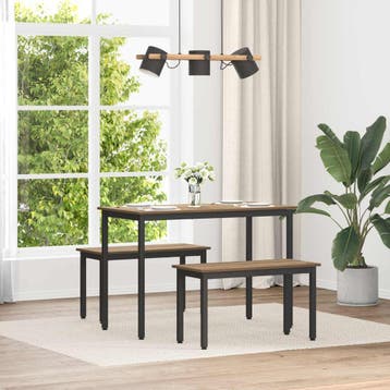 vidaXL Bank Artisanaal eiken 80 x 35 x 45 cm Bewerkt hout, Verzenden