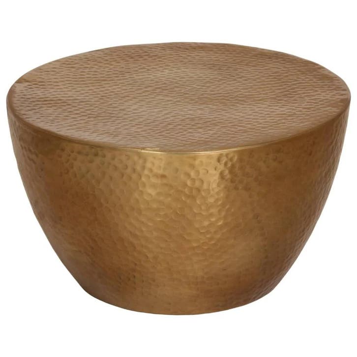 Salontafel Messing 50cm | 59% korting | Retour deal!, Huis en Inrichting, Tafels | Salontafels, 50 tot 100 cm, Rond, Gebruikt
