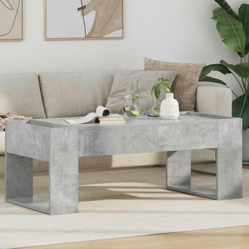 vidaXL Salontafel Beton Grijs 110 x 50 x 41 cm Bewerkt hout, Huis en Inrichting, Verzenden, Nieuw