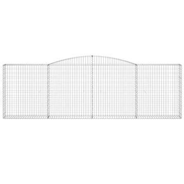 vidaXL Schanskorf gewelfd 400x30x120/140 cm gegalvaniseerd, Verzenden, Nieuw