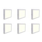 LED Downlight 6 Pack - Opbouw Vierkant 18W - Natuurlijk Wit, Verzenden