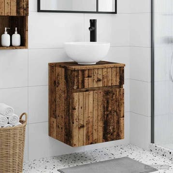 vidaXL Wandgemonteerde wastafelmeubel Oud hout 39 x 35 x 63, Verzenden, Nieuw