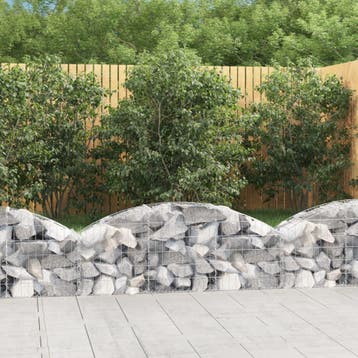 vidaXL Schanskorf gewelfd 150x30x40/60 cm gegalvaniseerd, Verzenden