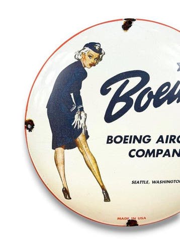 Boeing - Pin-up - Emaille plaat - Emaille
