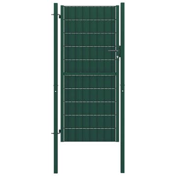 vidaXL Hekpoort PVC en staal 100x164 cm Groen, Verzenden