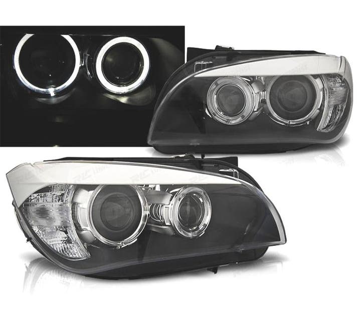PHARES BMW X1 E84 09- ANGEL EYES LED FOND NOIR, Autos : Pièces & Accessoires, Éclairage, Envoi