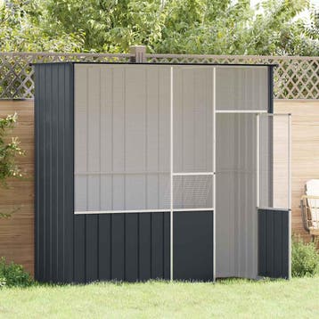 vidaXL Vogelkooi 215x78x200 cm gegalvaniseerd staal, Verzenden