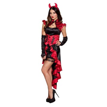 Halloween Duivel Kostuum Zwart Rood, Kleding | Dames, Verzenden, Nieuw