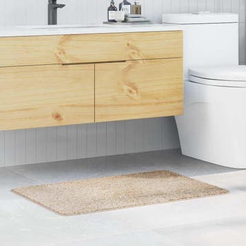 vidaXL Antislip Badmat Crème 60 x 90 cm PP, Verzenden, Nieuw
