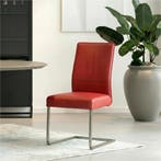 Leren eetkamerstoel Remix - Toledo Ducati (rood) -, Huis en Inrichting, Stoelen, Nieuw, Ophalen of Verzenden, Rood, Industrieel, Modern