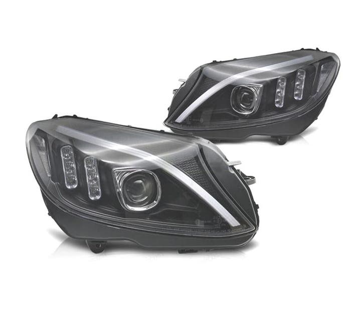 PHARES POUR MERCEDES CLASSE C W205 14-18 LED FOND NOIR, Auto-onderdelen, Verlichting, Verzenden