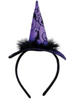 Paarse Halloween Haarband Heksen Hoed, Verzenden