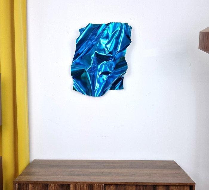 José Soler Art - Steel Silk. Blue, Antiek en Kunst, Kunst | Designobjecten