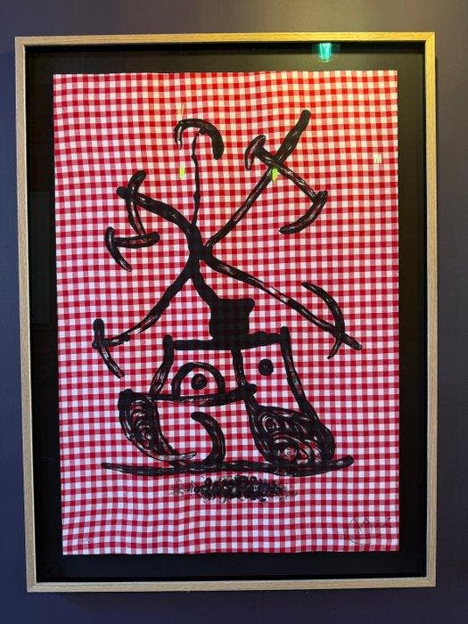 Joan Miro (1893-1983) - La dame aux damiers, Antiquités & Art, Antiquités | Autres Antiquités