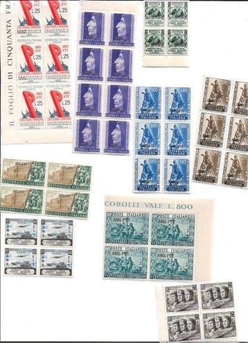 Triëst - Zone A 1948/1954 - Geordende opeenstapeling van, Gestempeld
