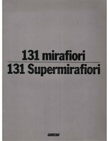 1978 FIAT 131 MIRAFIORI | SUPERMIRAFIORI BROCHURE
