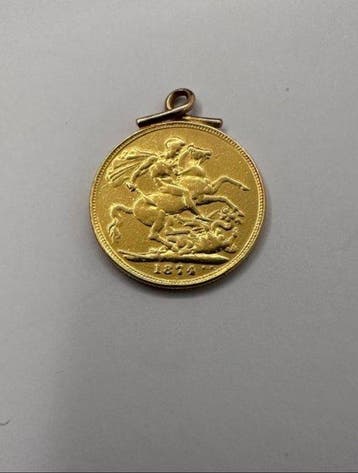 Munthanger - 22 karaat Geel goud