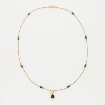 Collier avec pendentif - 14 carats Or jaune - Simili