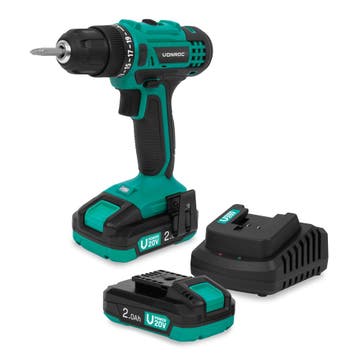 Accuboormachine 20V | Incl. 2x 2.0Ah Accu’s en snellader, Verzenden, Nieuw