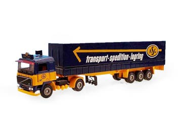 Schaal 1:50 Tekno 850205 Zweden 1985 ASG Huifoplegger #4068, Ophalen of Verzenden, Gebruikt, Tekno