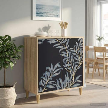 vidaXL Dressoir DOKKUM Sonoma 69 x 33 x 75 cm Bewerkt hout, Verzenden