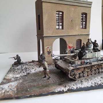 Tamiya - Diorama Panzer IV aan het Oostfront. WWII, Nieuw