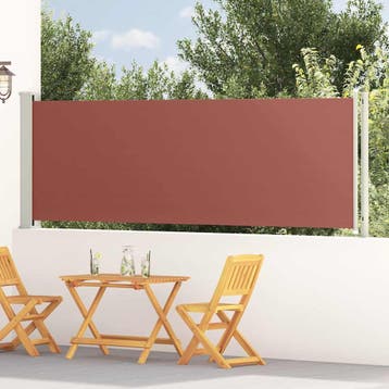 vidaXL Tuinscherm uittrekbaar 117x614 cm bruin, Verzenden