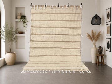 Tapis berbère blanc – Style Beni Ouarain - Tapis - 256 cm -