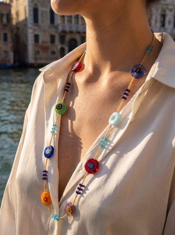 Murano-glas - Halsketting - Murrine Millefiori