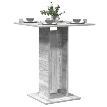 vidaXL Bistrotafel 60x60x75 cm bewerkt hout grijs sonoma, Verzenden
