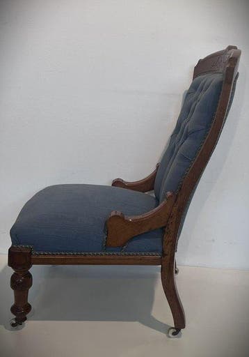 Fauteuil - chêne - Fauteuil antique en chêne, Antiek en Kunst