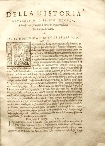 Plinio - Historia Naturale. Prima Edizione. - 1548