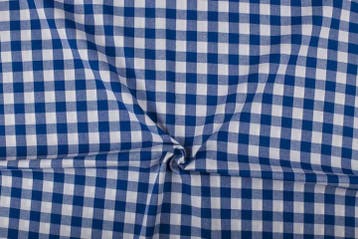 Boerenbont stof blauw 18mm geruit - Katoen stof 80m op rol, Verzenden