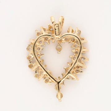Hanger - 14 karaat Geel goud Diamant (Natuurlijk)