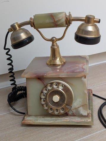 Analoge telefoon - Onyx - Retro telefoon in onyx/marmer en