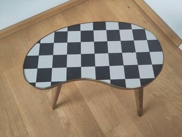 Table dappoint - Bois, Laiton, Plastique - Nierentisch