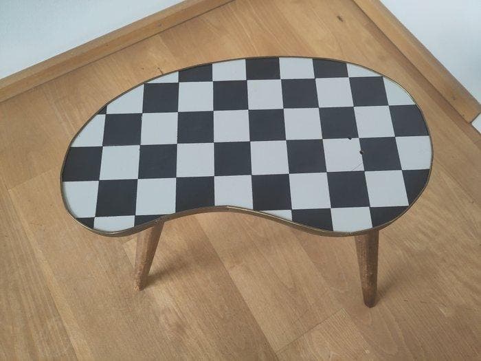 Table dappoint - Bois, Laiton, Plastique - Nierentisch, Antiquités & Art, Art | Objets design