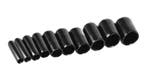 Set van 50 flexibele beschermhoezen (rond, 12 mm, zwart), Verzenden