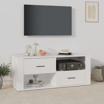 vidaXL Tv-meubel 100x35x40 cm bewerkt hout wit, Verzenden, Nieuw