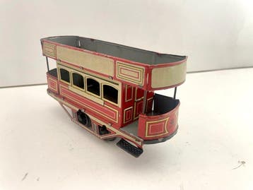 Bing - Blikken speelgoed - Tin litho. Trolley with clockwork