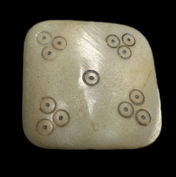 Bactrian oude kraal/amulet of speelstuk – parelmoer (Zonder