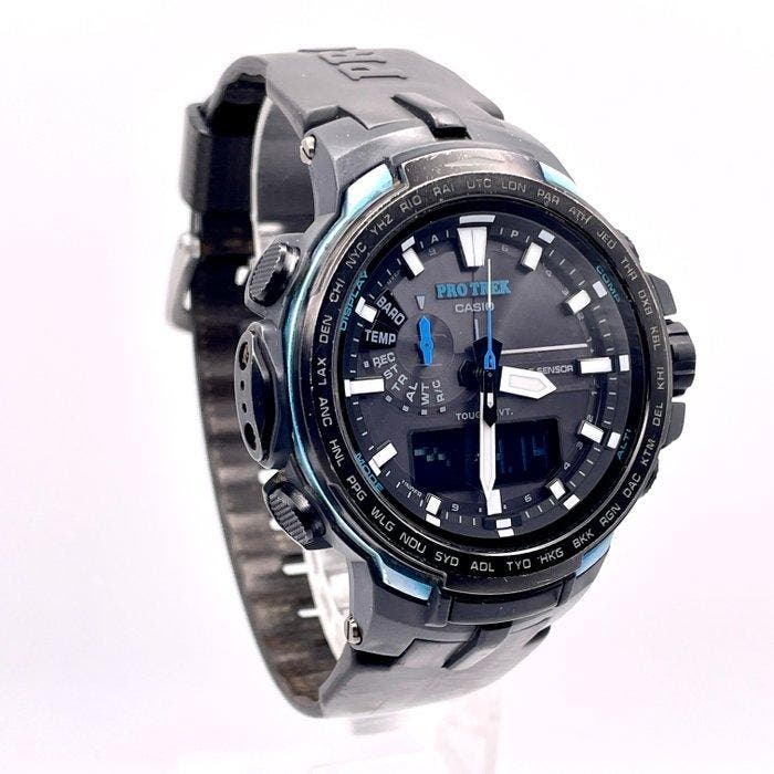 Casio - PRO TREK, Tough Solar, Multi-Band 6, Triple Sensor -, Handtassen en Accessoires, Horloges | Heren