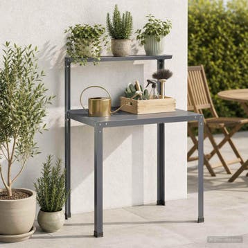 vidaXL Planttafel 60 x 50 x 104 cm Gepoedercoat staal, Tuin en Terras, Hand-tuingereedschap, Verzenden, Nieuw