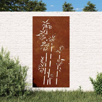 vidaXL Wanddecoratie tuin bamboe-ontwerp 105x55 cm, Verzenden